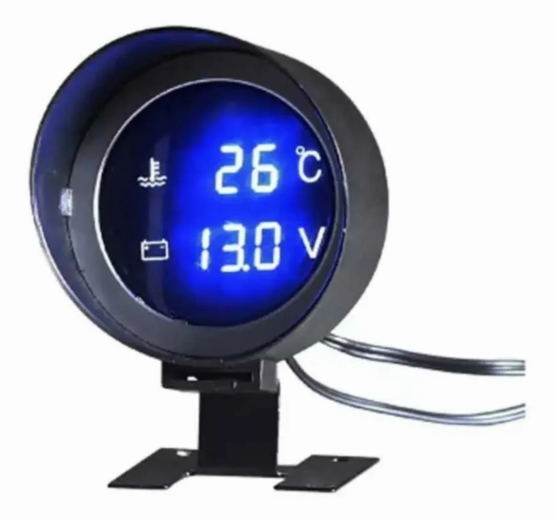Voltímetro + Marcador De Temperatura Automotivo Carro Caminhão