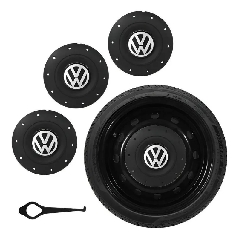 Kit Centro Roda Amarok Fox Polo Golf Spacefox Aro 15-5 F Pre
