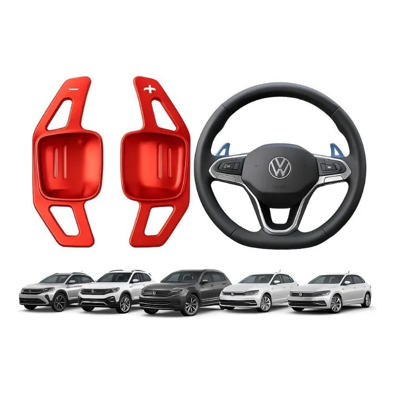 Paddle Shift Polo Golf Tsi Gts Nivus T-cross Taos E Vermelh