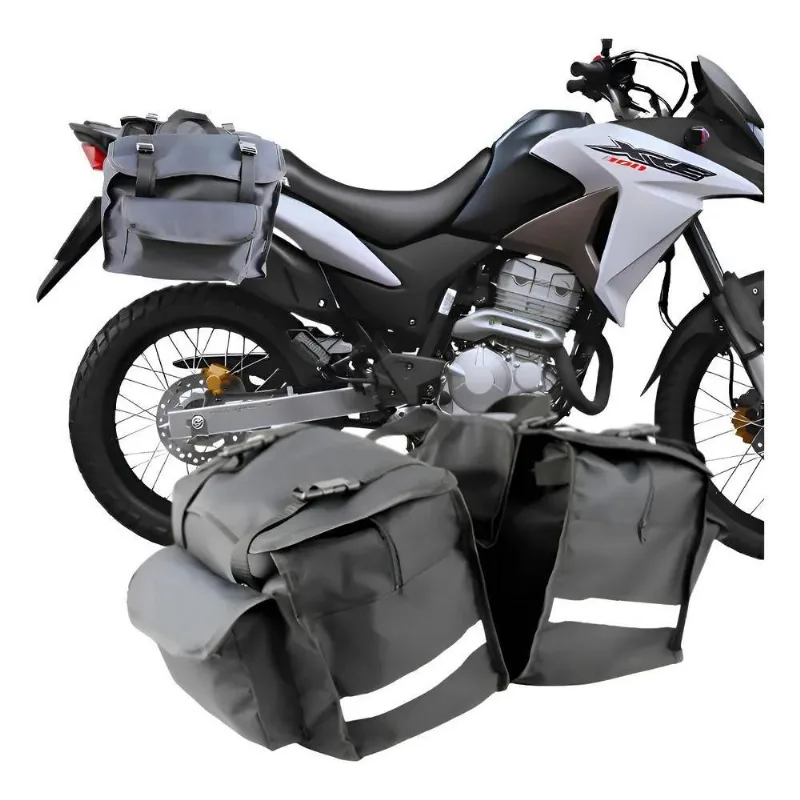 Alforge Bau Bolsa Traseira Universal 40l Motos Black Luxo Pr