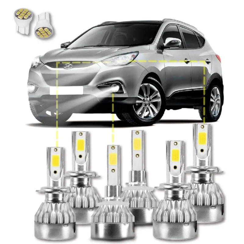 Kit Ultra Led Hyundai ix35 2010/2015 20000lm 6500K H27 H7