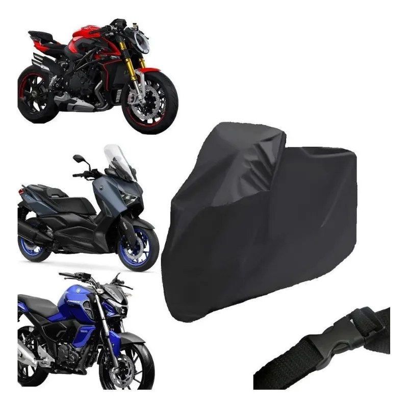 Capa Para Moto Forrada Impermeável Térmica Sol Preto M
