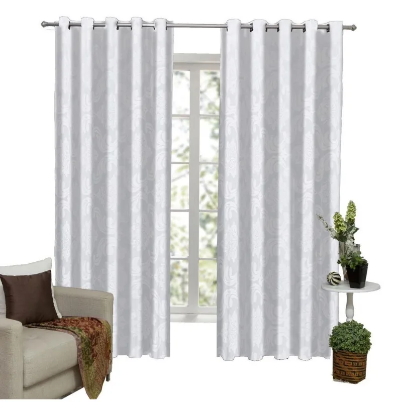 Cortina Tecido Jacquard Semi Blackout 2M X 1,80M - Branco
