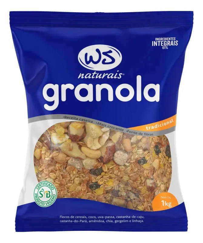 Granola Tradicional Ws Naturais 1kg - Não Informado