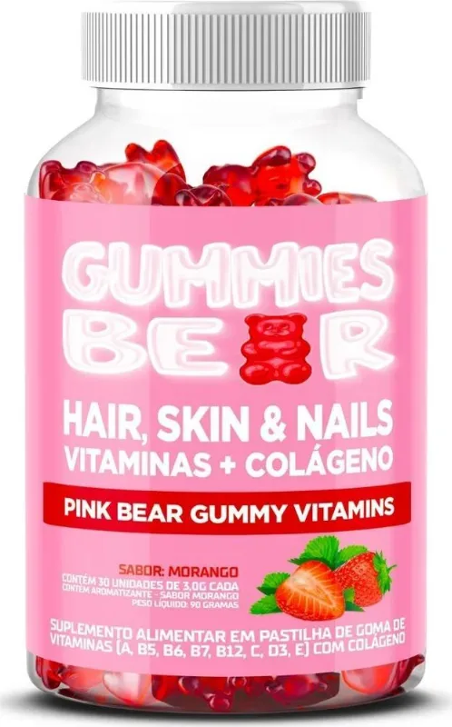 Gummy Bear Crescimento Do Cabelo E Fortalecimento Da Unha