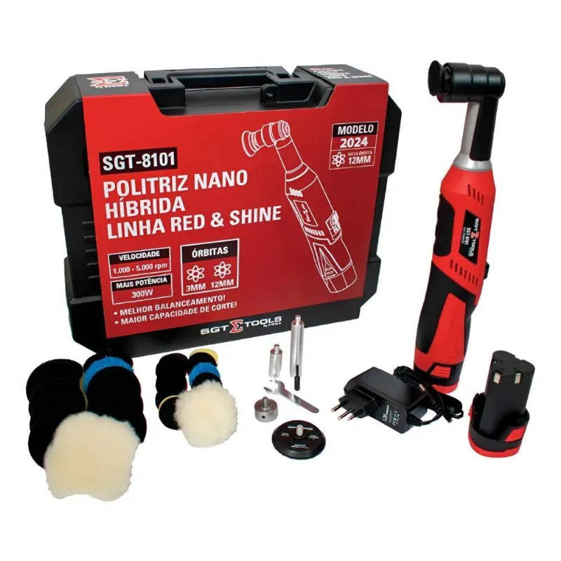 Politriz Sigma Tools Sgt 8101 Nano Hibrida 300w Red &amp; Shine