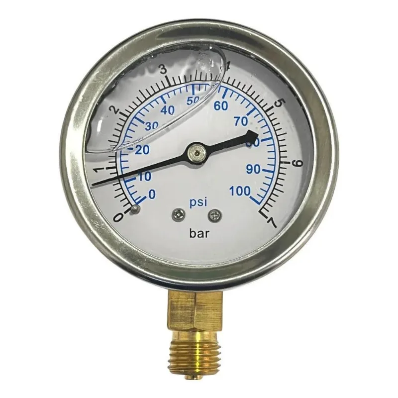 10x Relógio Manômetro De Pressão Até 100psi / 7bar