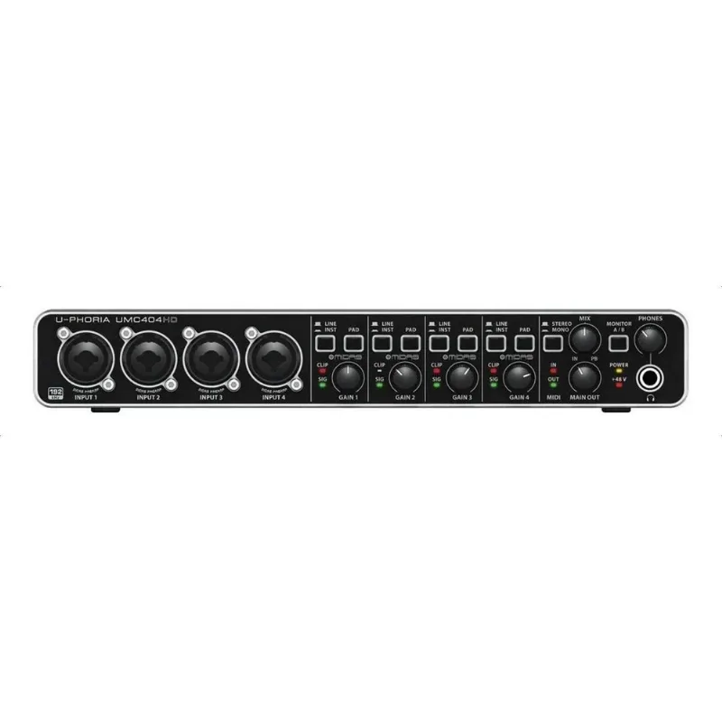 Interface De Áudio Behringer U-phoria Umc404hd 2 Geração