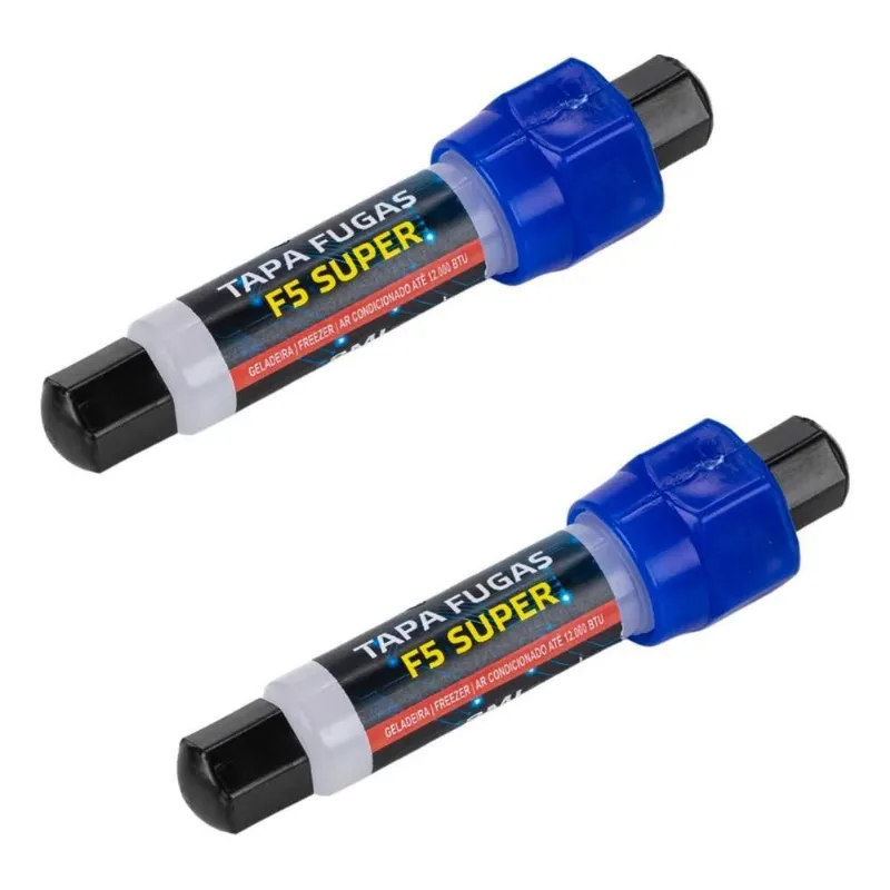 5x Kit 2 Tapa Fugas F5 - 8ml Seringa, Elimina Vazamentos