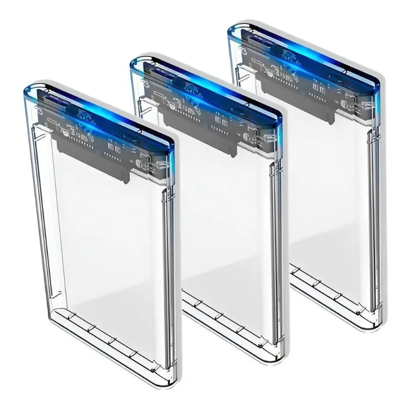 Kit 3 Case De Gaveta Usb 3.0 Hd 2.5 Sata Externo