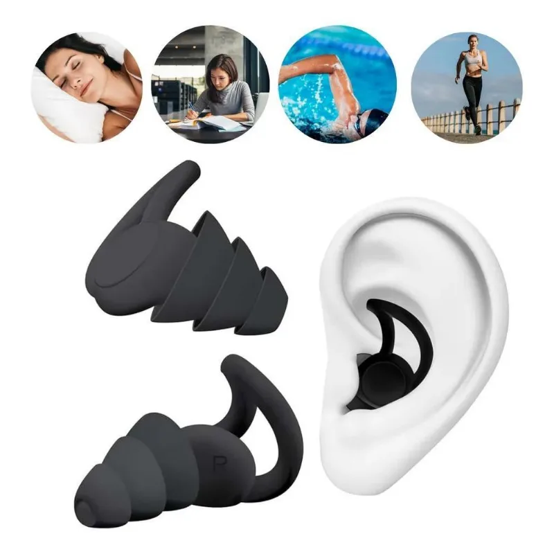 10x Tampão De Ouvido Protetor Auricular Dormir Natação Anti