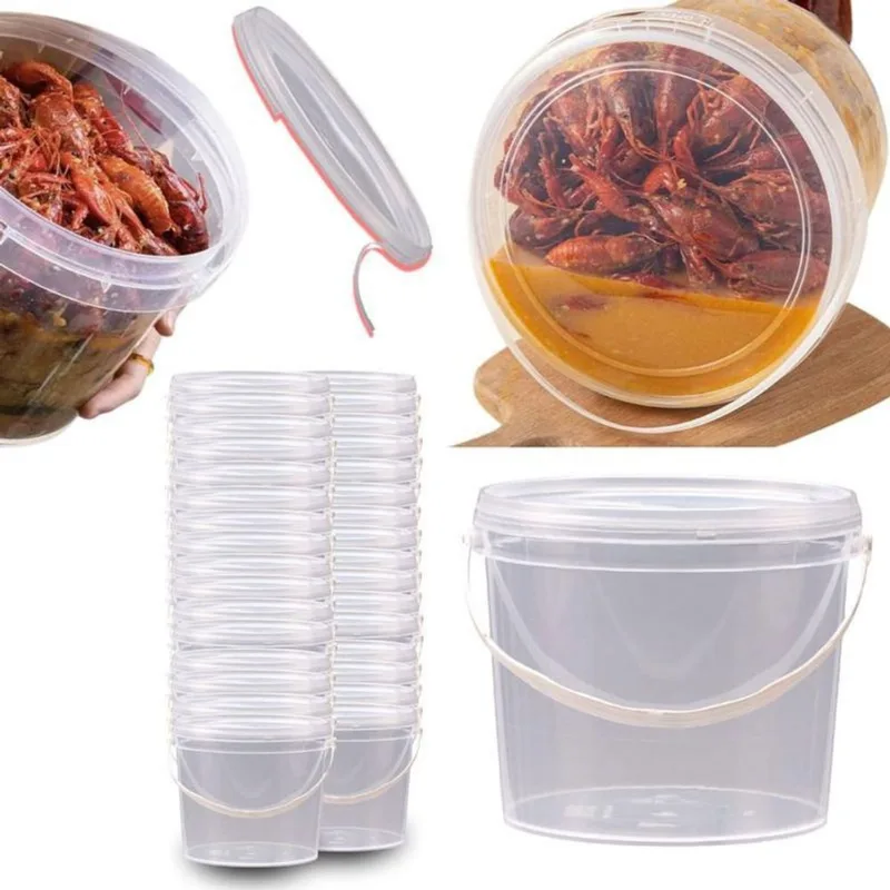 Balde 1.8L Transparente Para Alimentos 10 Pcs