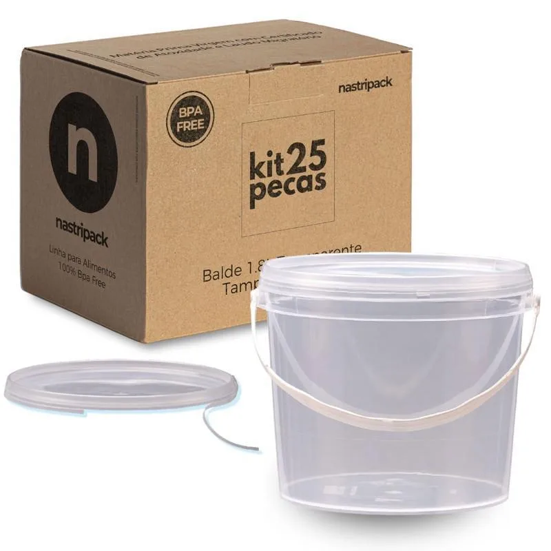 Balde 1.8l Para Guardar Carne Moída 25 Pçs - Não Informado - Utilidades Domesticas