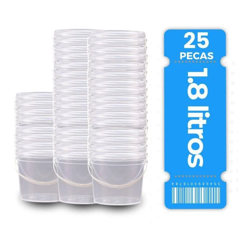 Balde Com Alça Para Armazenar Alimentos 25 Pçs