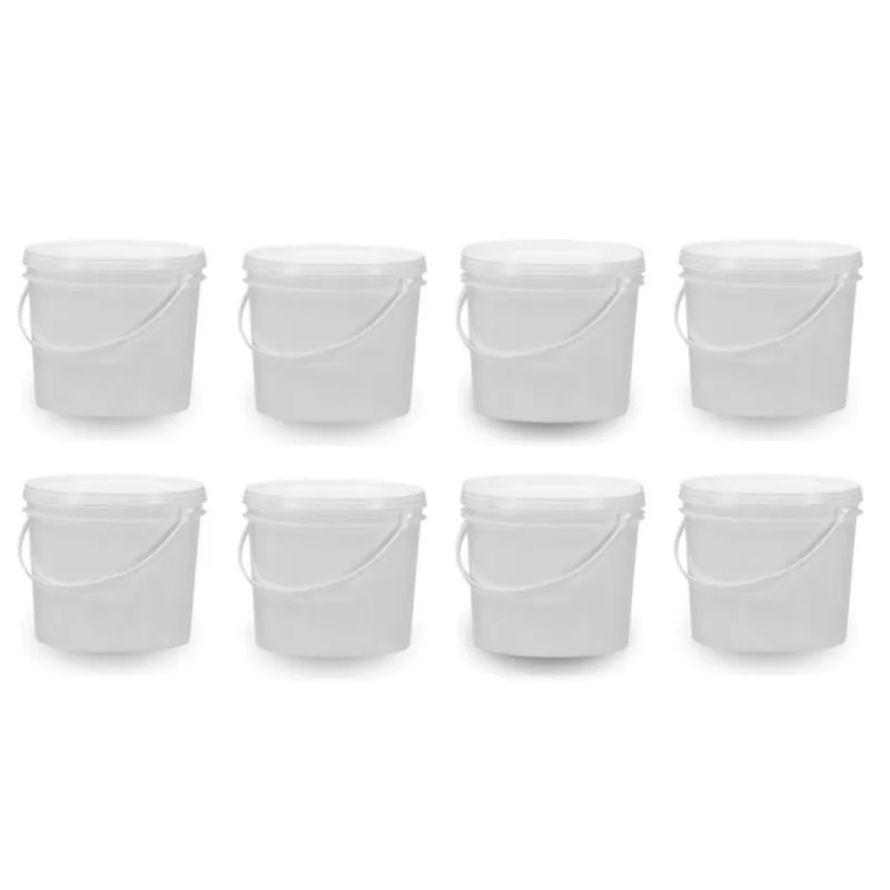 Balde Para Carregamento Industrial 1.8L Branco 8 Pçs