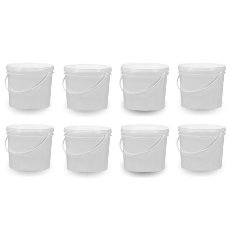 Balde Branco Para Armazenamento Seguro 8 Pçs