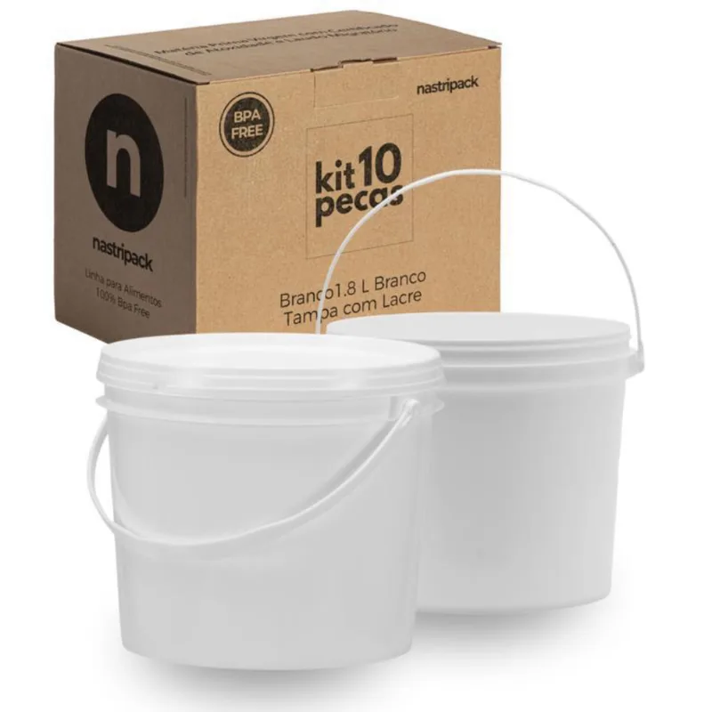 Balde 1.8L Para Organização De Alimentos 10 Pçs