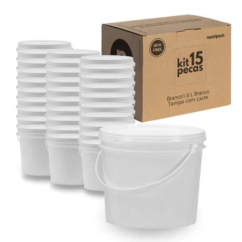 Balde Para Doce De Leite 1.8 Litros 15 Pçs
