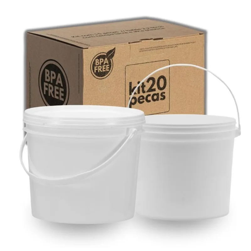 Balde Para Óleo De Carro Leve 1.8l Branco 20 Pçs
