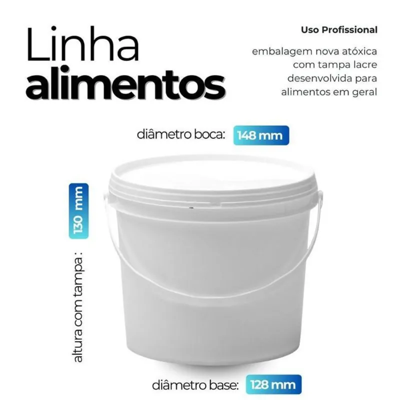 Balde 1.8 Litros Para Oleo Automotivo 25 Pçs