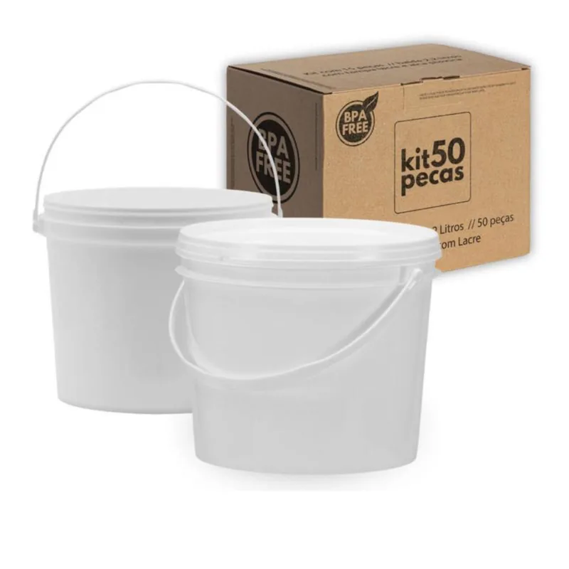 Balde Para Industria De Grãos 1.8L Branco 50 Pçs