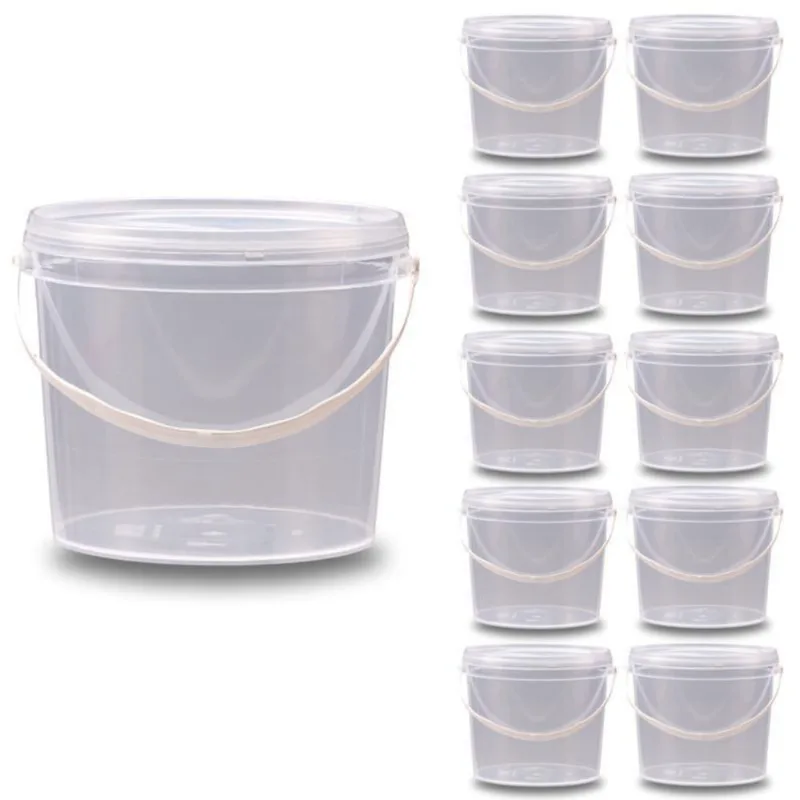 Balde 2.2L Transparente Para Doce De Leite - Kit 10 Pçs