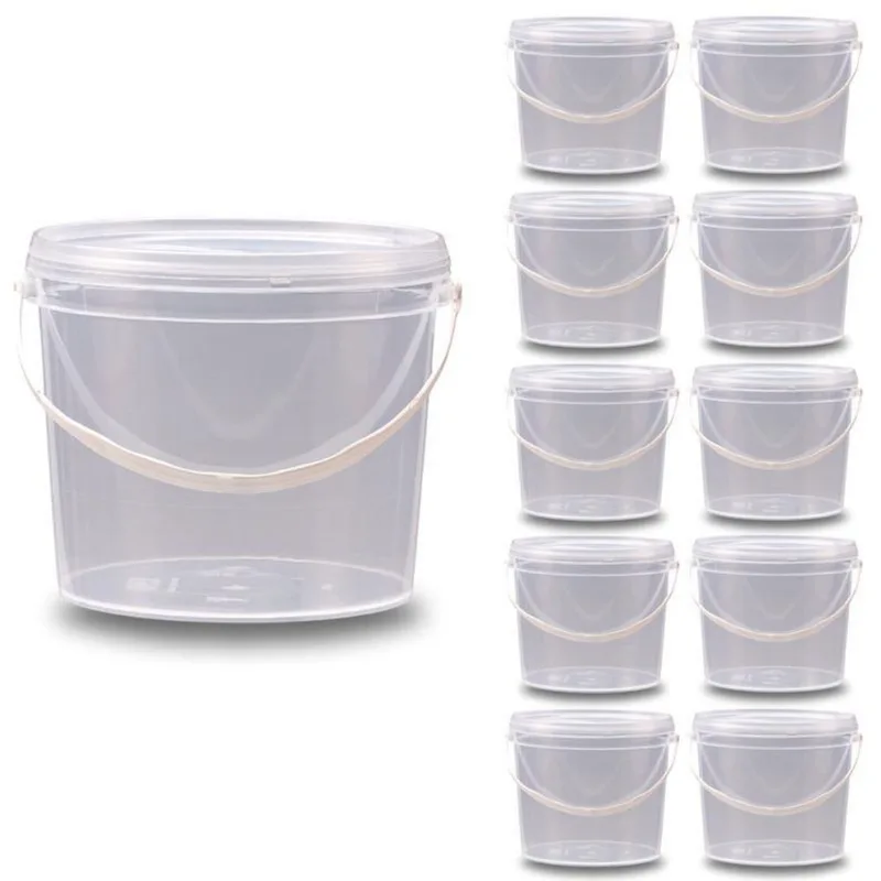 Balde 2.2l Transparente Para Oleo Automotivo - Kit 10 Pçs