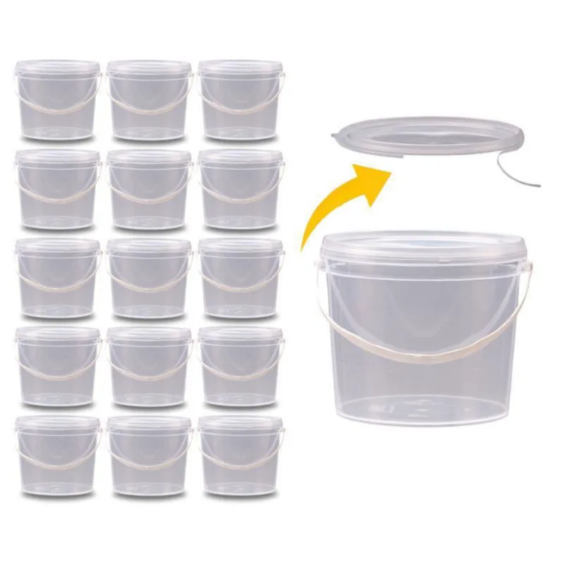Balde Transparente 2.2L Para Fazer Vinho - Kit 15 Pçs