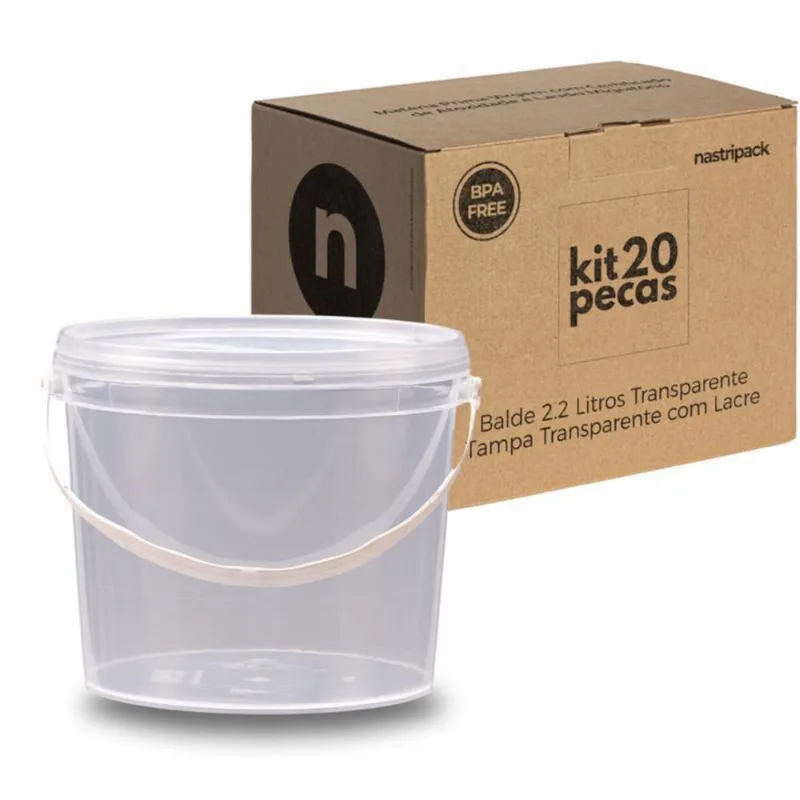 Balde Para Cremes Hidratantes Transparente - Kit 20 Pçs