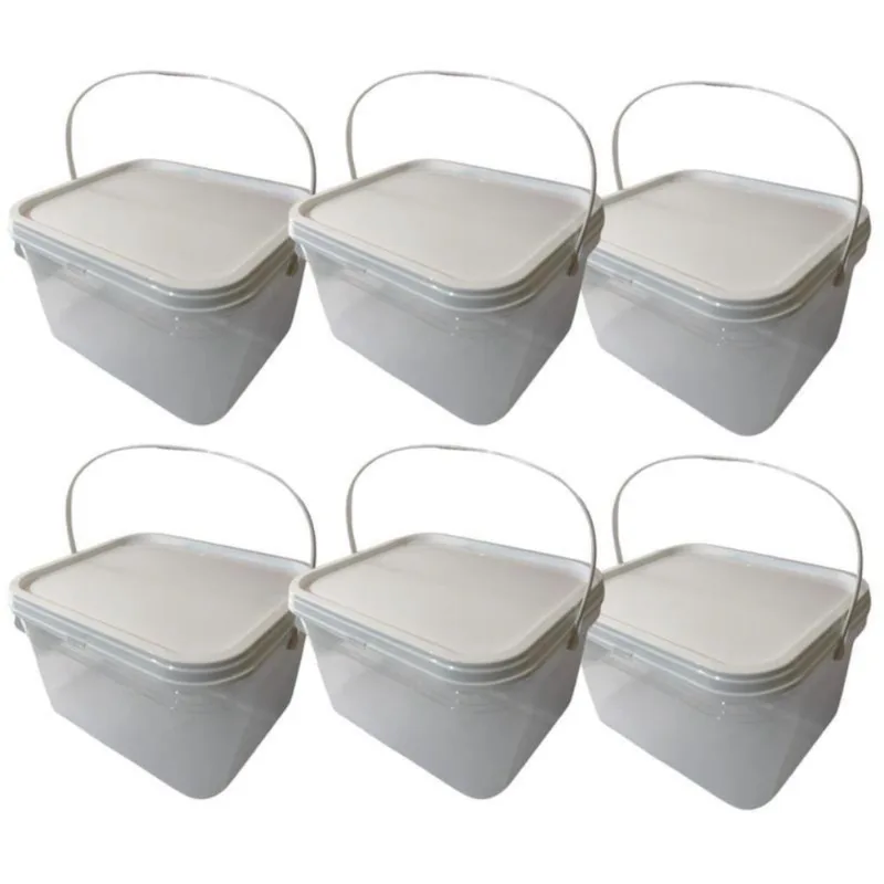 Balde Para Alimentos Frescos 2.4 Litros-Kit 6 Pçs