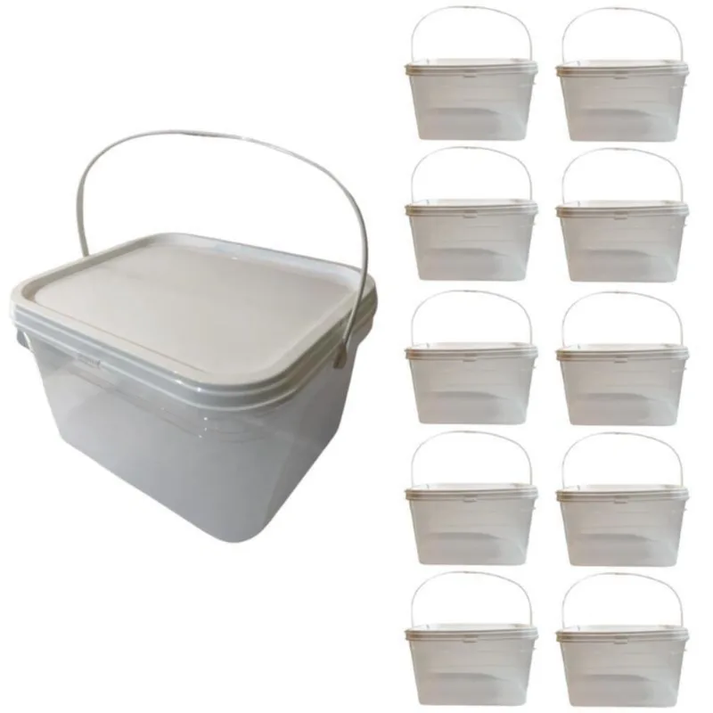 Balde Para Produtos Quimicos 2.4 Litros-Kit 10 Pçs