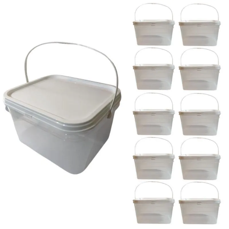 Balde Transparente 2.4L Para Doce-Kit 10 Pçs