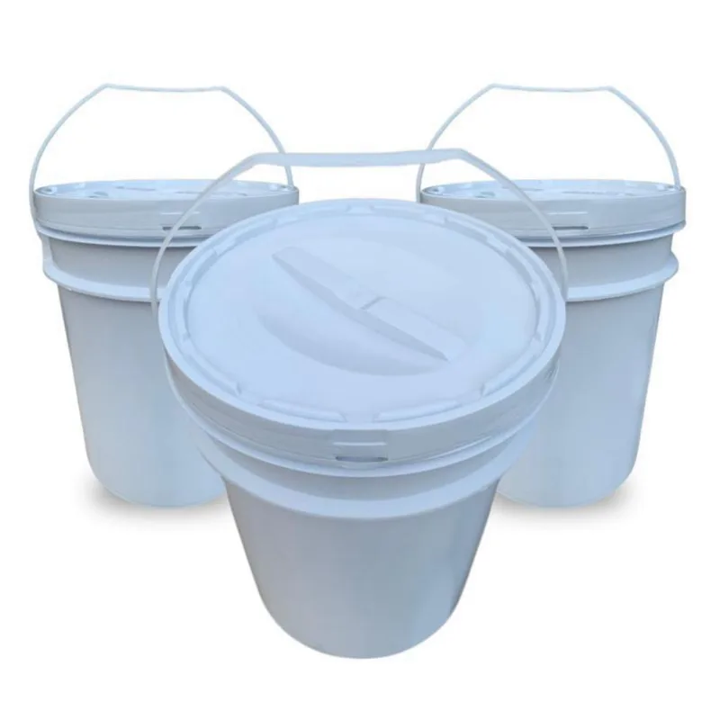 Balde Para Armazenar Carne 20L Tampa De Rosquear - Kit 3 Pçs