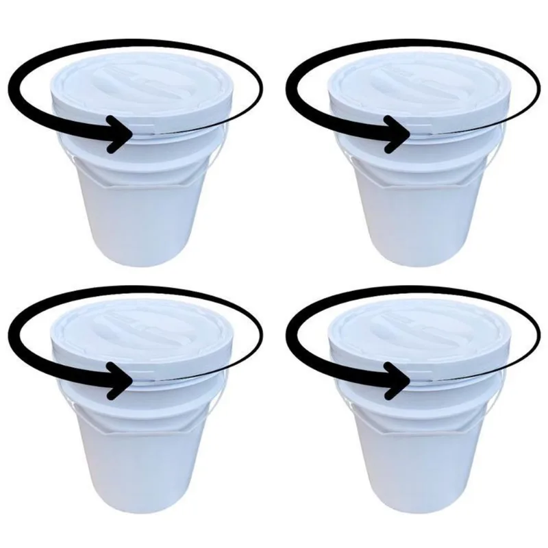 Balde Para Oleo Automotivo 20l Tampa De Rosquear - Kit 4 Pçs