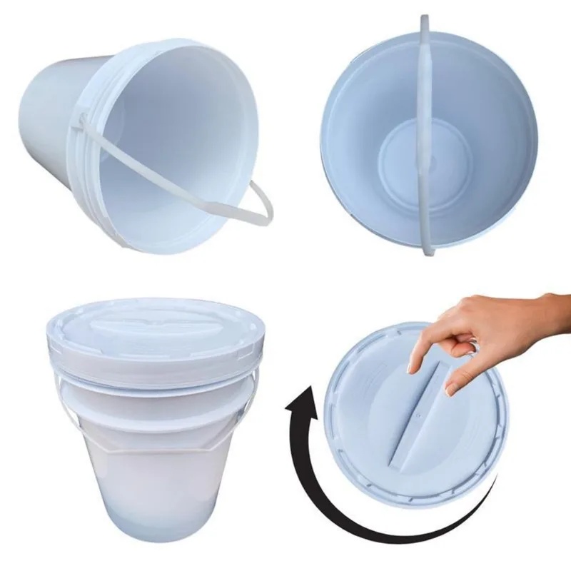 Balde Para Oleo Automotivo 20 Litros Tampa Rosca - Kit 6 Pçs