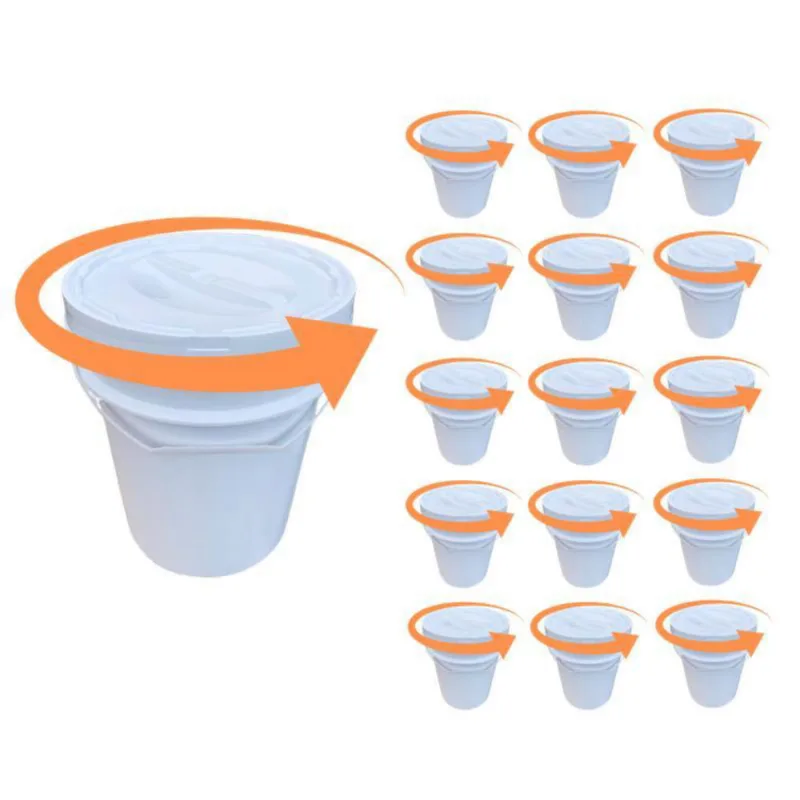 Balde Com Tampa De Rosca Para Decoração De Mesa - Kit 15 Pçs
