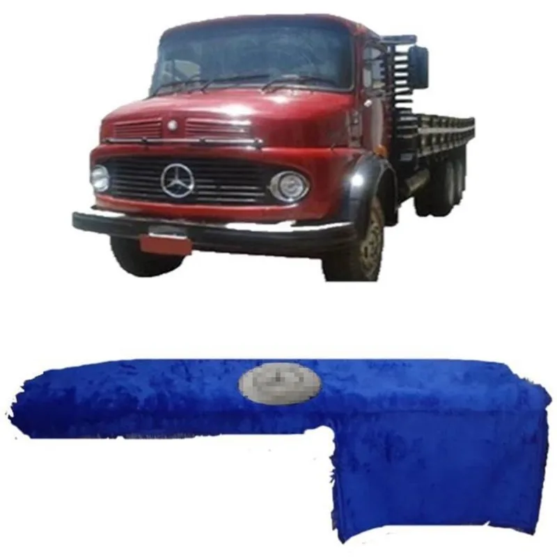 Capa De Painel Chinil Com Logo Para Mercedes Benz 1113 Azul