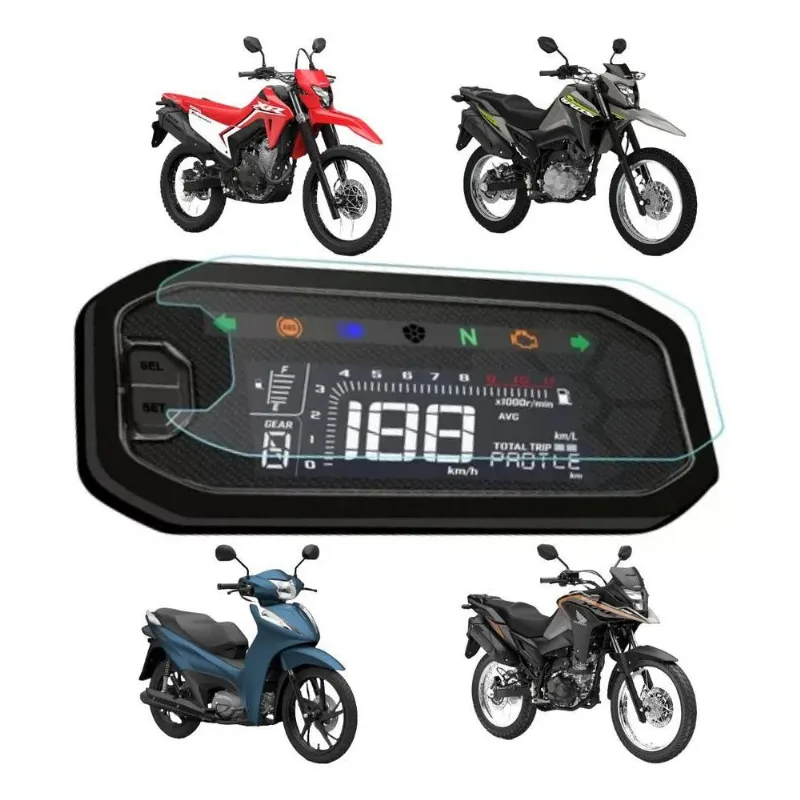 10x Pelicula Anti Risco Painel Honda Tornado 300 Biz Bros 2