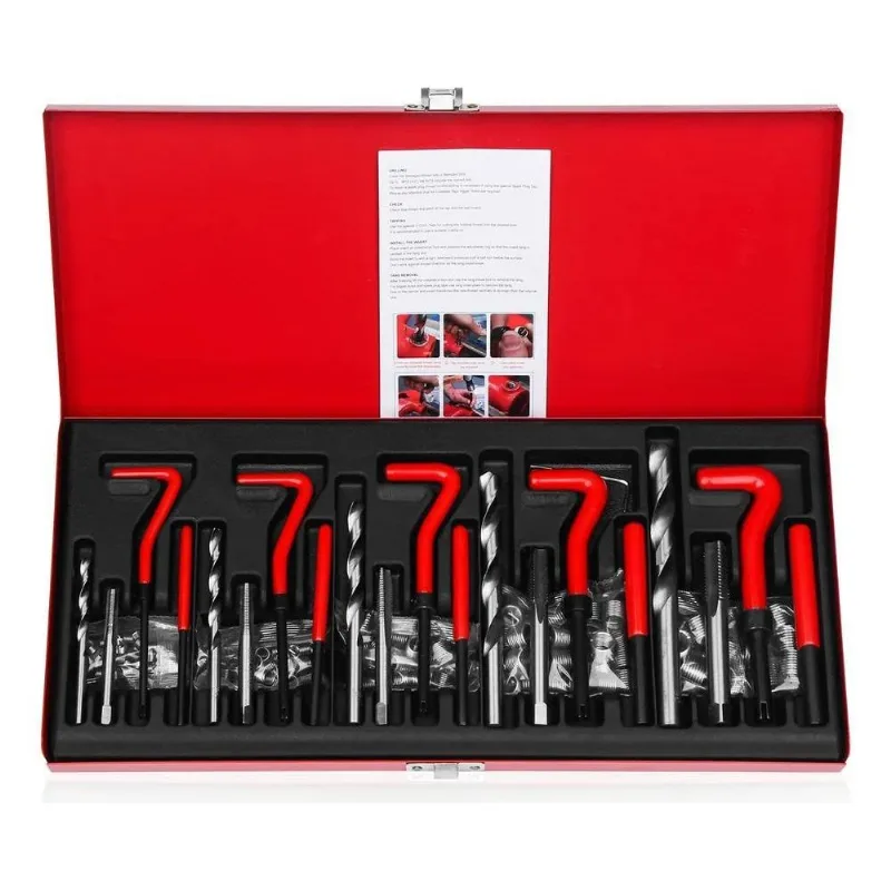 3x Kit Jogo Helicoil Reparo Rosca Postiça M5-m12 Com 131 Peç