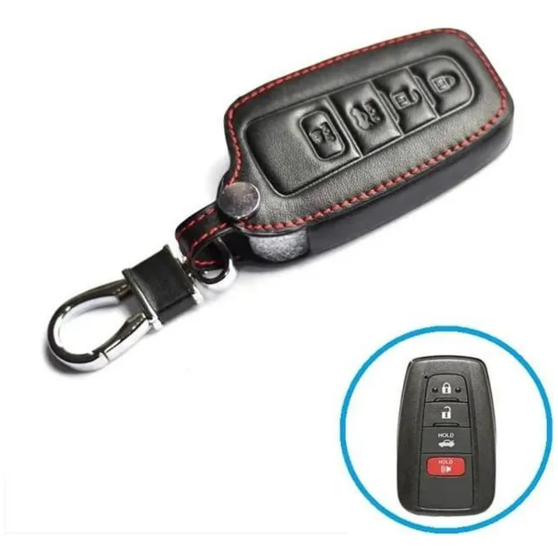 Novidade - Capa Em Couro Case Porta Chaves Carro Toyota Pret