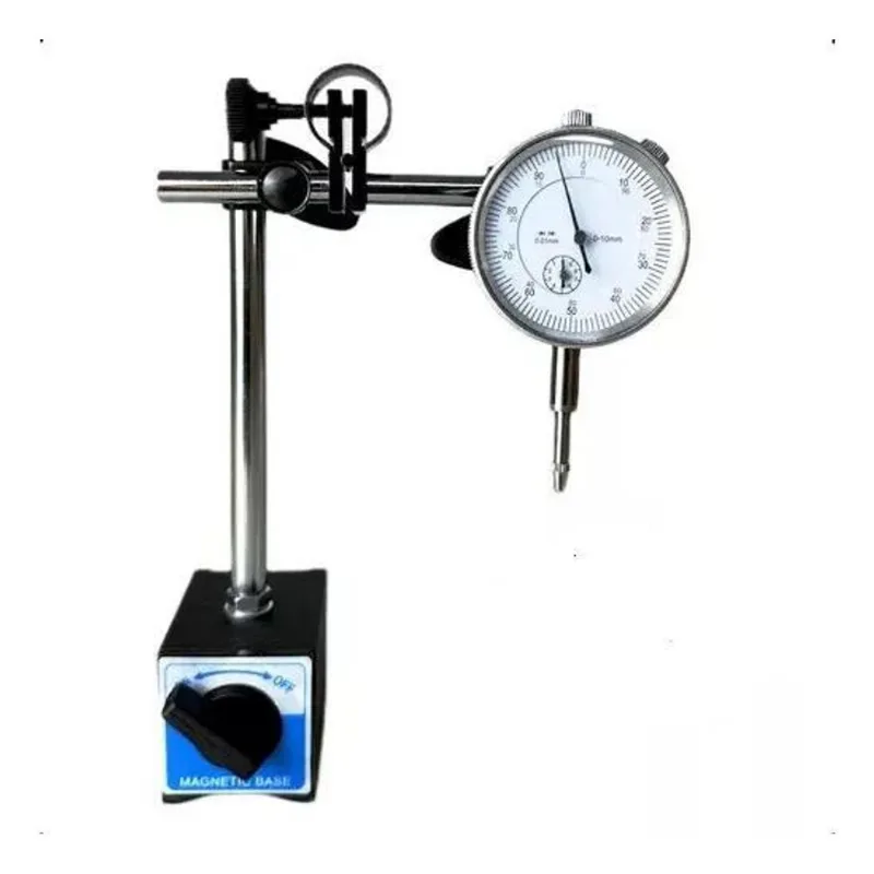 Base Magnética Com Suporte 60 Kgf + Relogio Comparador