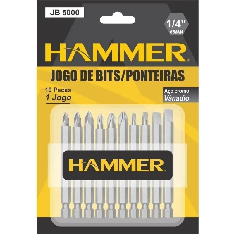 Kit Bits Ponteira Parafusadeira E Furadeira Longa (kit10pc)