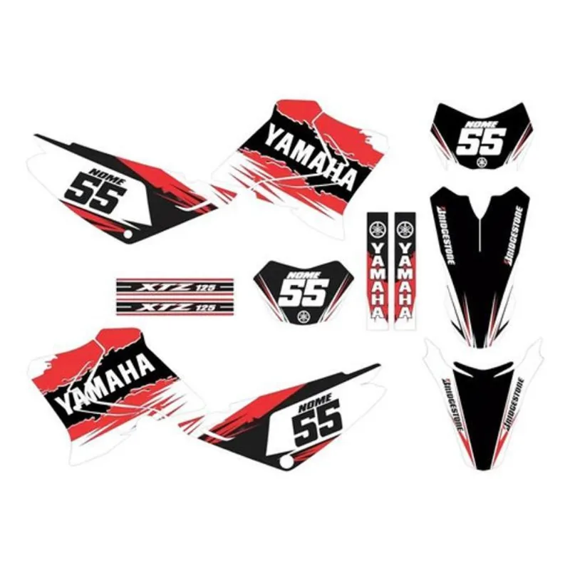 Adesivo Moto Cross Trilha Yamaha Xtz 125 Vermelho Lm310