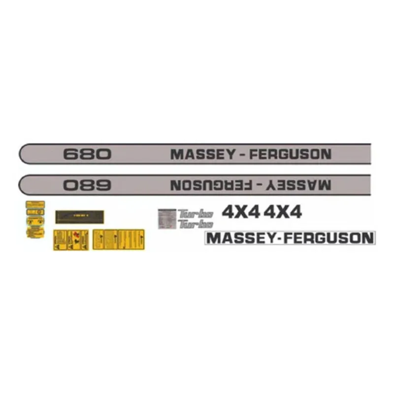 Kit Adesivos Massey Ferguson 680 (4x4) Turbo