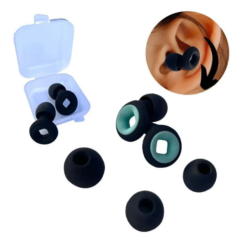 Protetor Auricular Tampao Ouvido Dormir Estudar Azul-turques