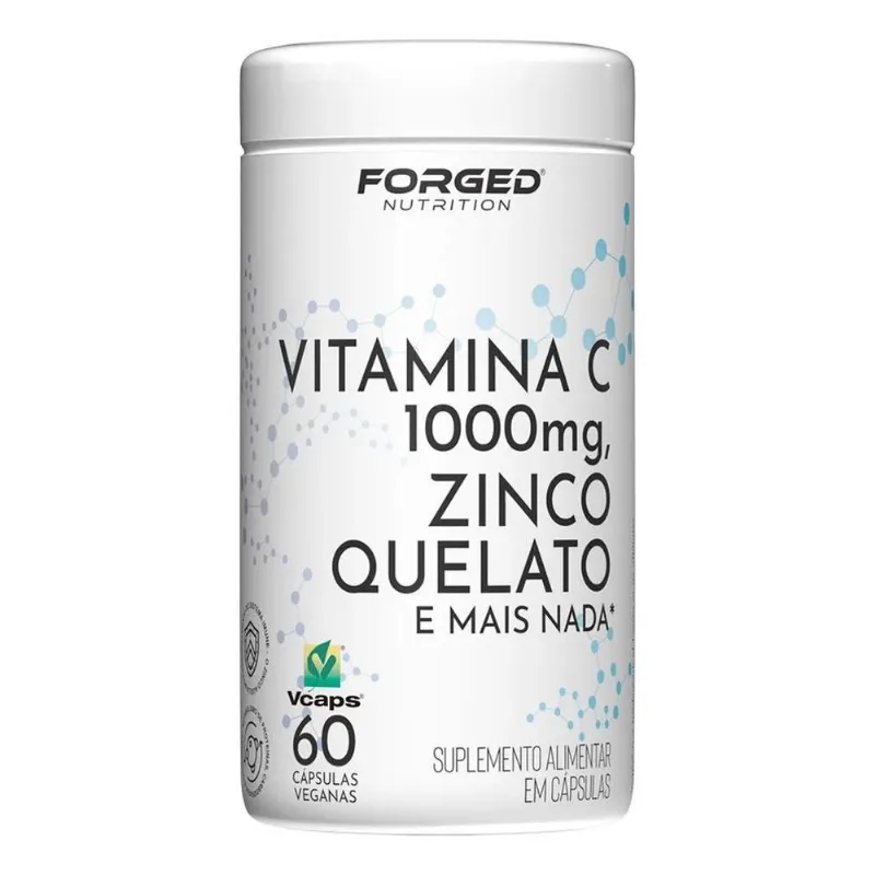Vitamina C 1000mg Com Zinco Quelato 60 Vegan Caps Forged Sab