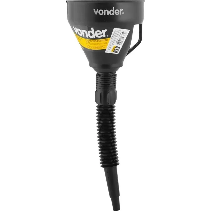 3x Vonder Flexível 140mm Funil Preto 39cm De Plástico