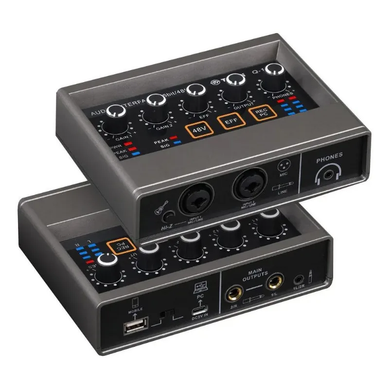 Usb2.0 Interface De Áudio Q-16 Placa De Som Dps Monitor