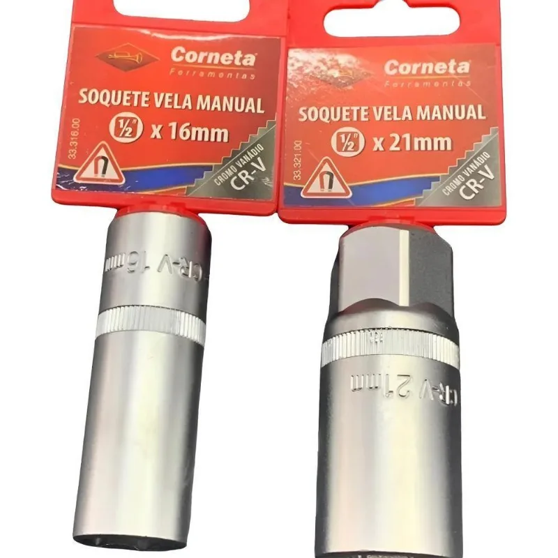 Kit 2 Chave Pito/soquete Para Vela Carro/moto 16mm 21mm 1/2