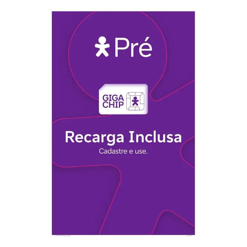 Chip Vivo Pre-pago Giga Chip Com Recarga Inclusa